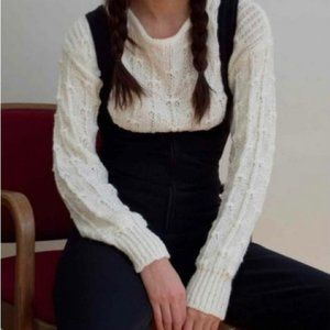 Vintage Obermeyer Womens 10L Black Wool Blend Ski Bib Pants One piece 80s Fitted